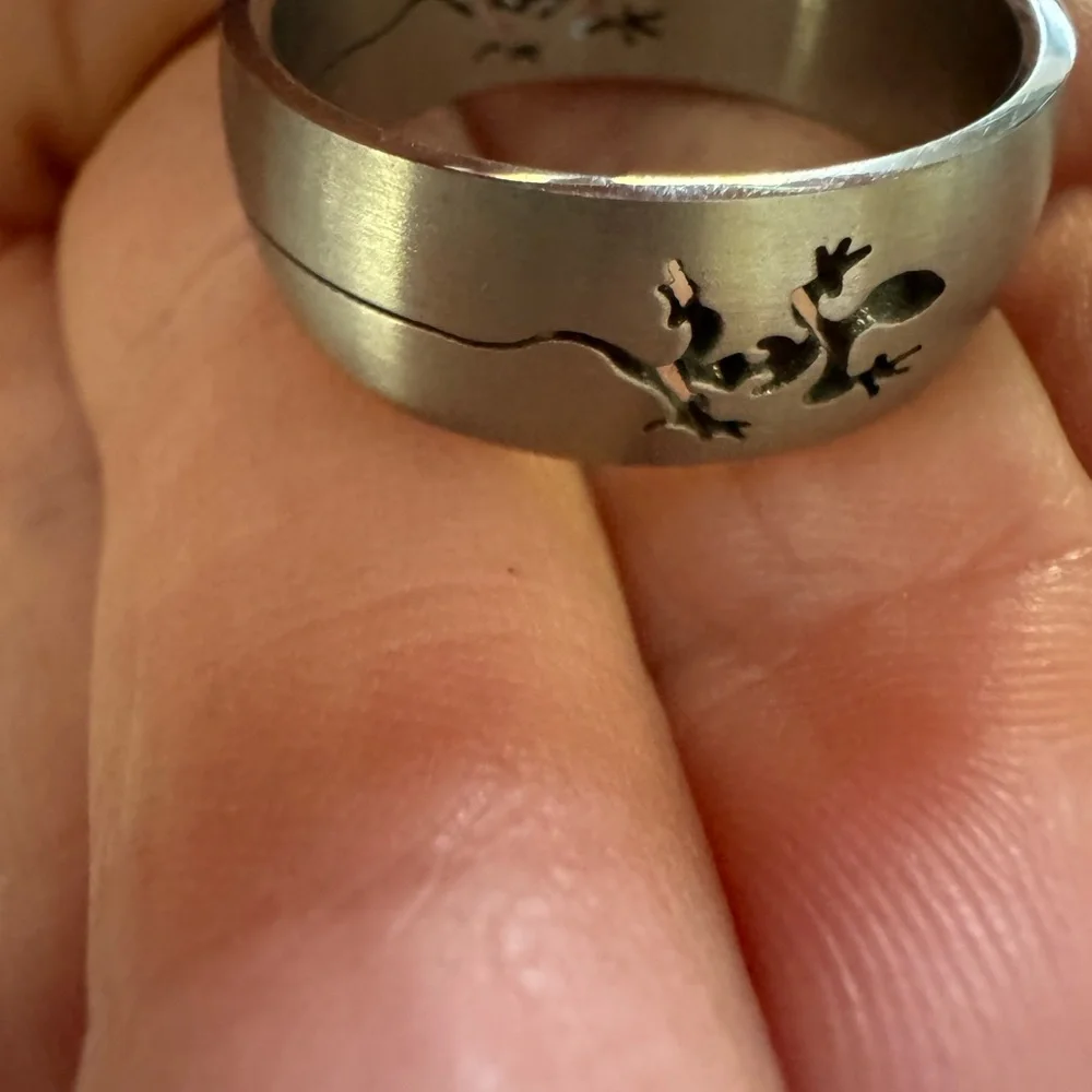 RING Gecko Lizard Stainless Sz 11 New Wedding or Just for fun. Mens or … - Picture 5 of 5
